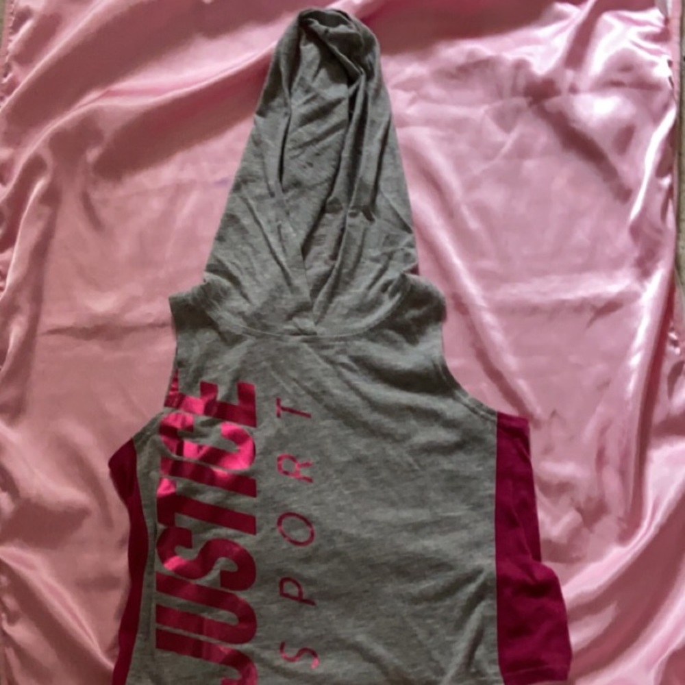 Justice sleeveless hoodie